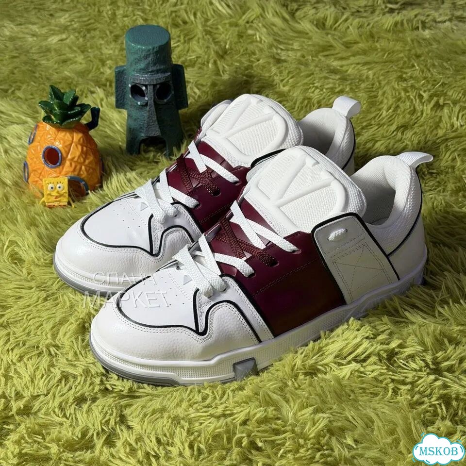 Кеды Valentino garvani open skate burgundy фото 1