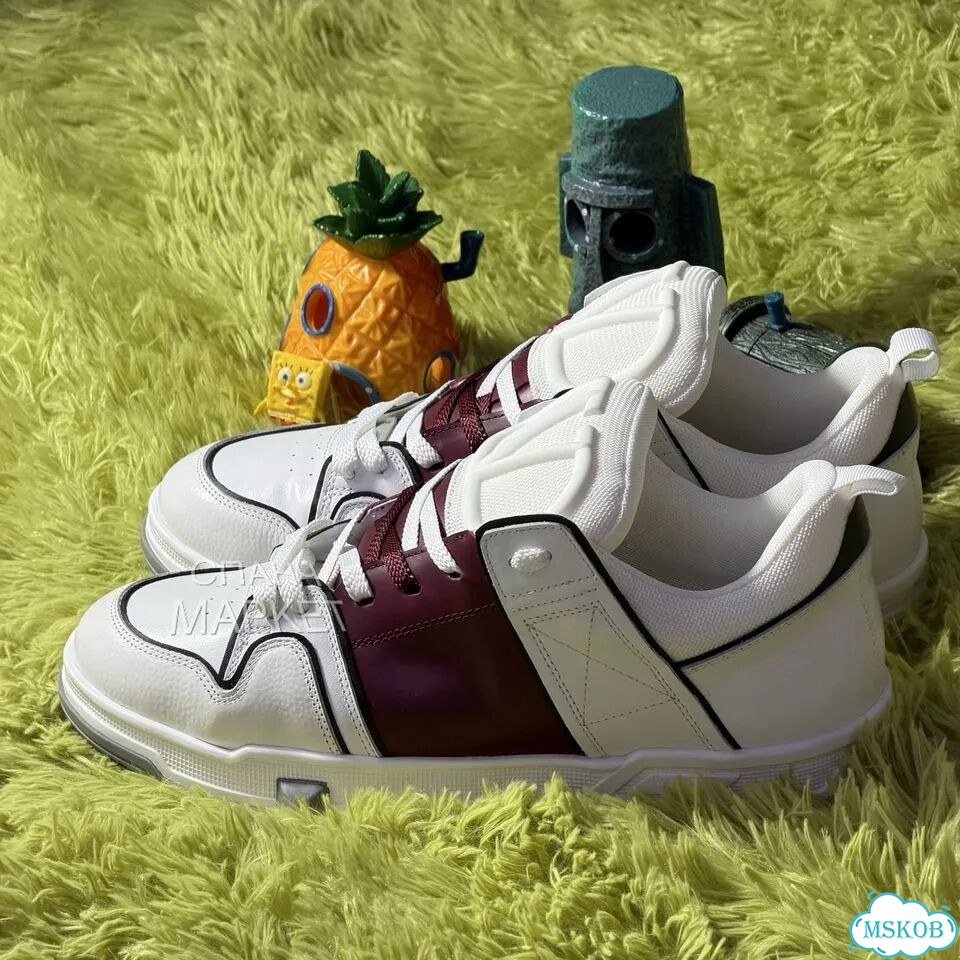 Кеды Valentino garvani open skate burgundy фото 2