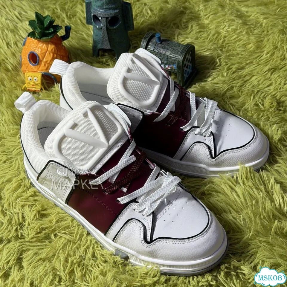 Кеды Valentino garvani open skate burgundy фото 5