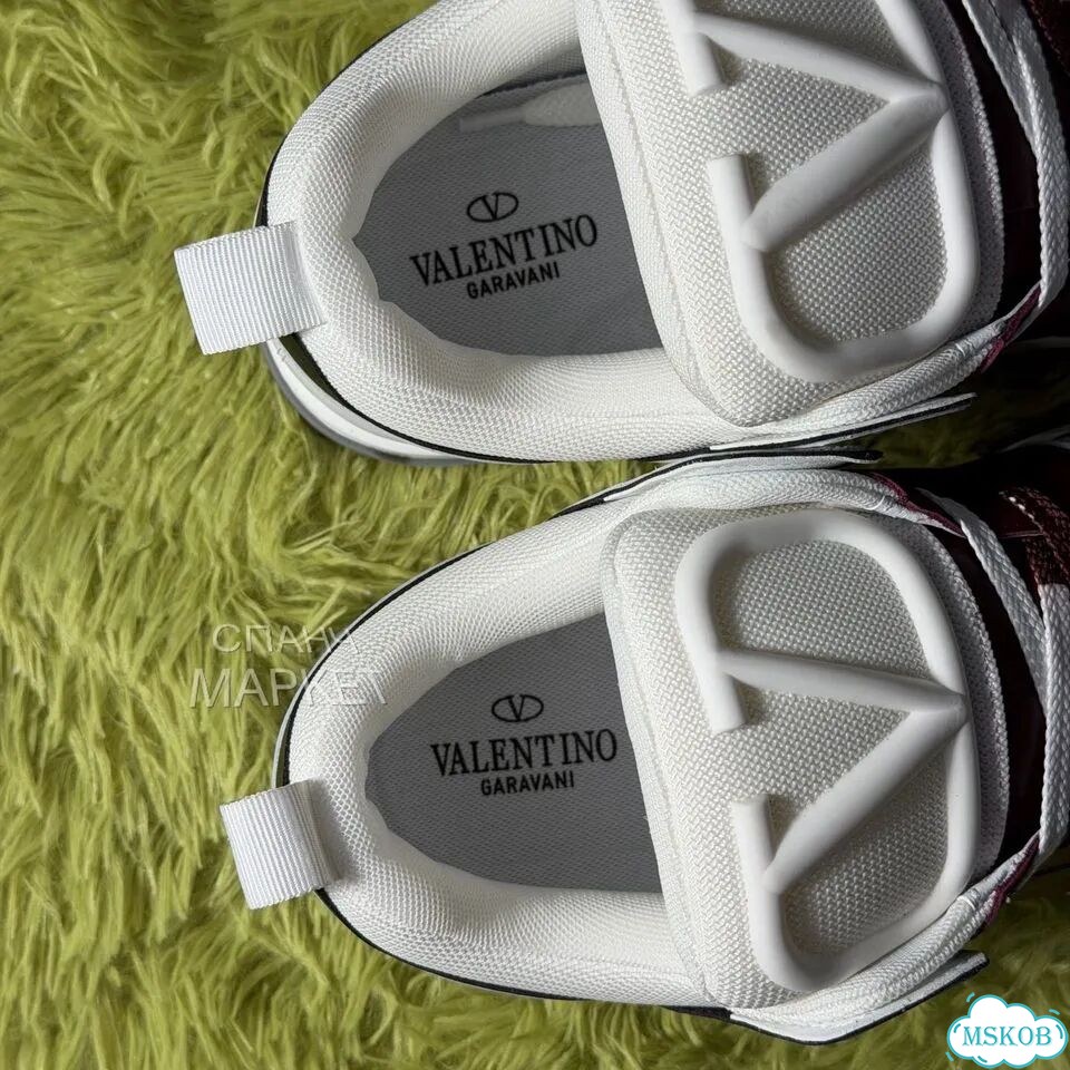 Кеды Valentino garvani open skate burgundy фото 7
