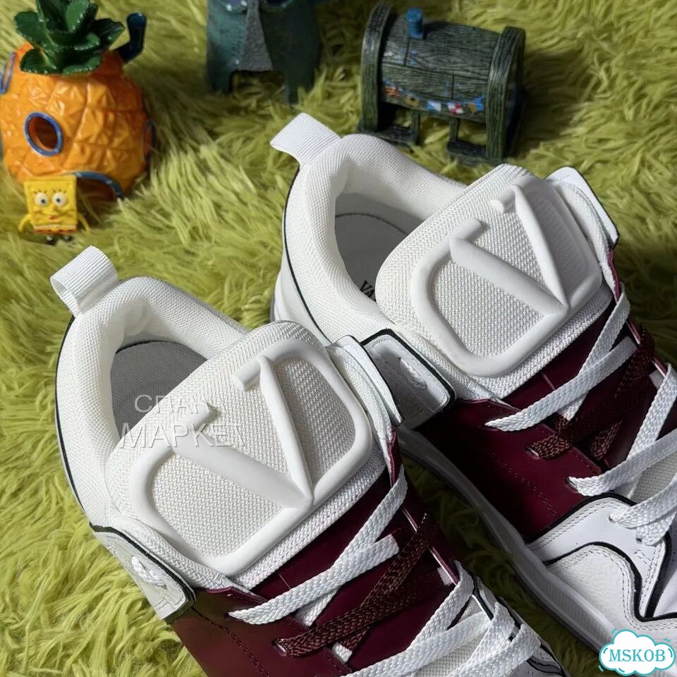 Кеды Valentino garvani open skate burgundy фото 8