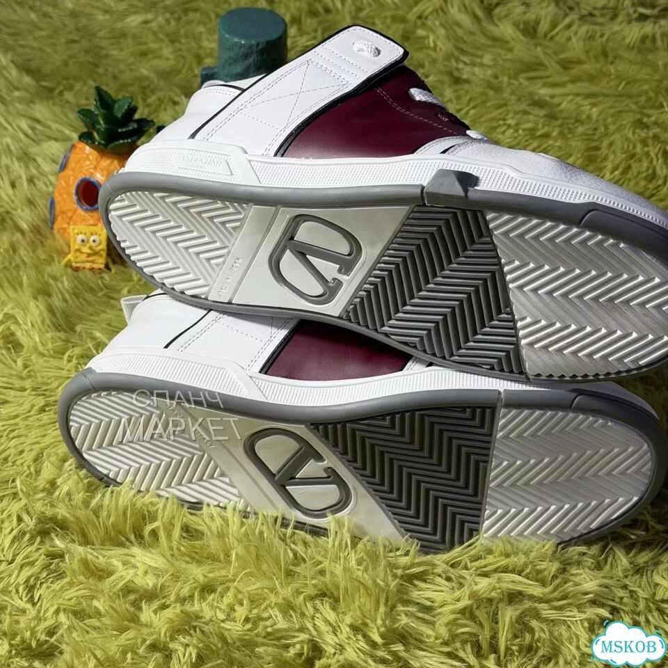 Кеды Valentino garvani open skate burgundy фото 9