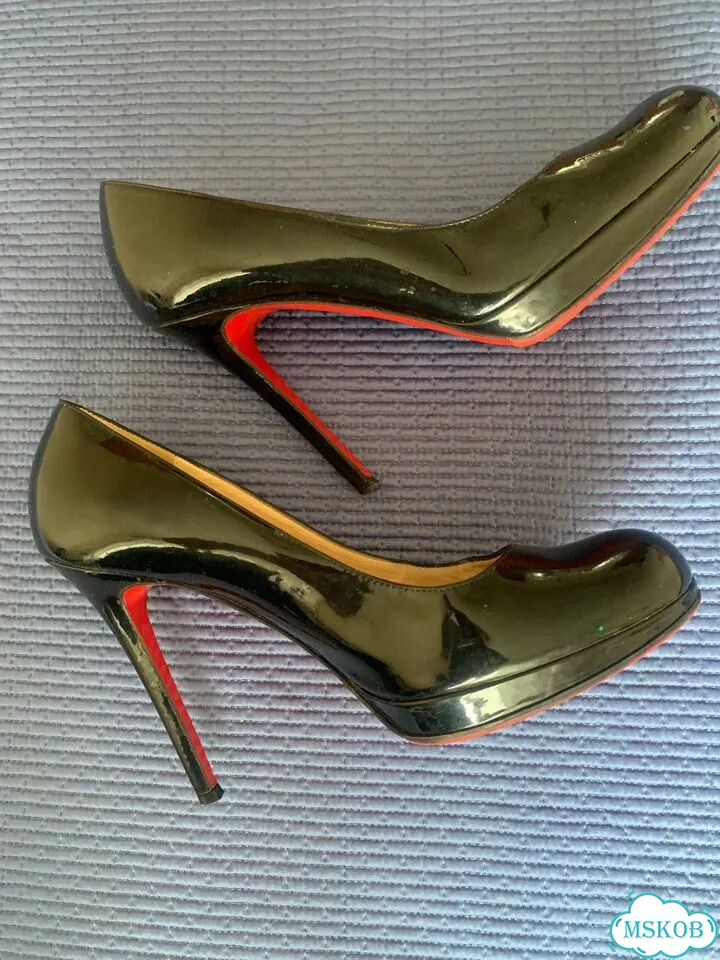 Christian louboutin туфли женск ориг чёрный лак 38 фото 2
