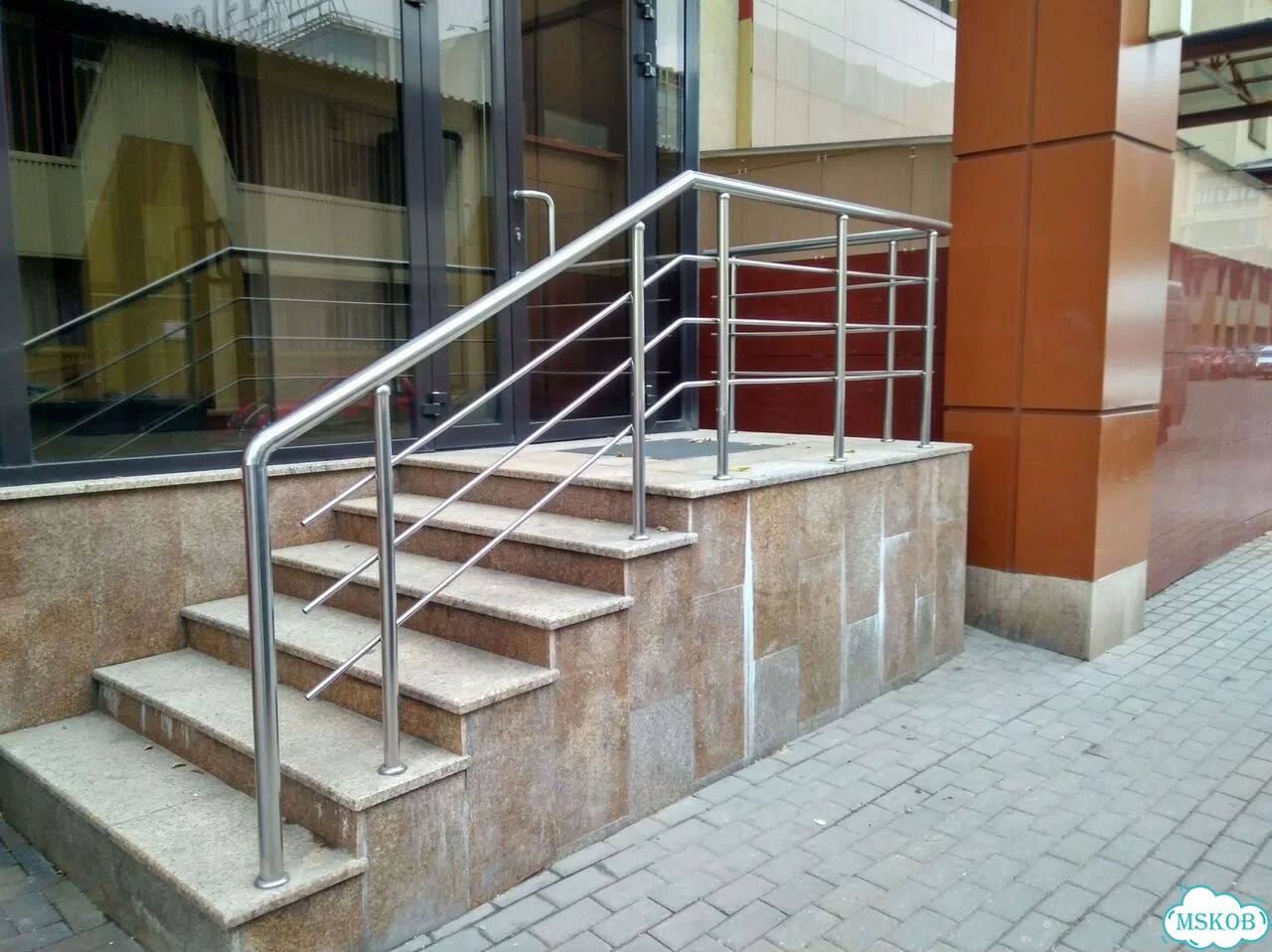 Перила ограждения из зеркальной анти коррозионной фото 8
