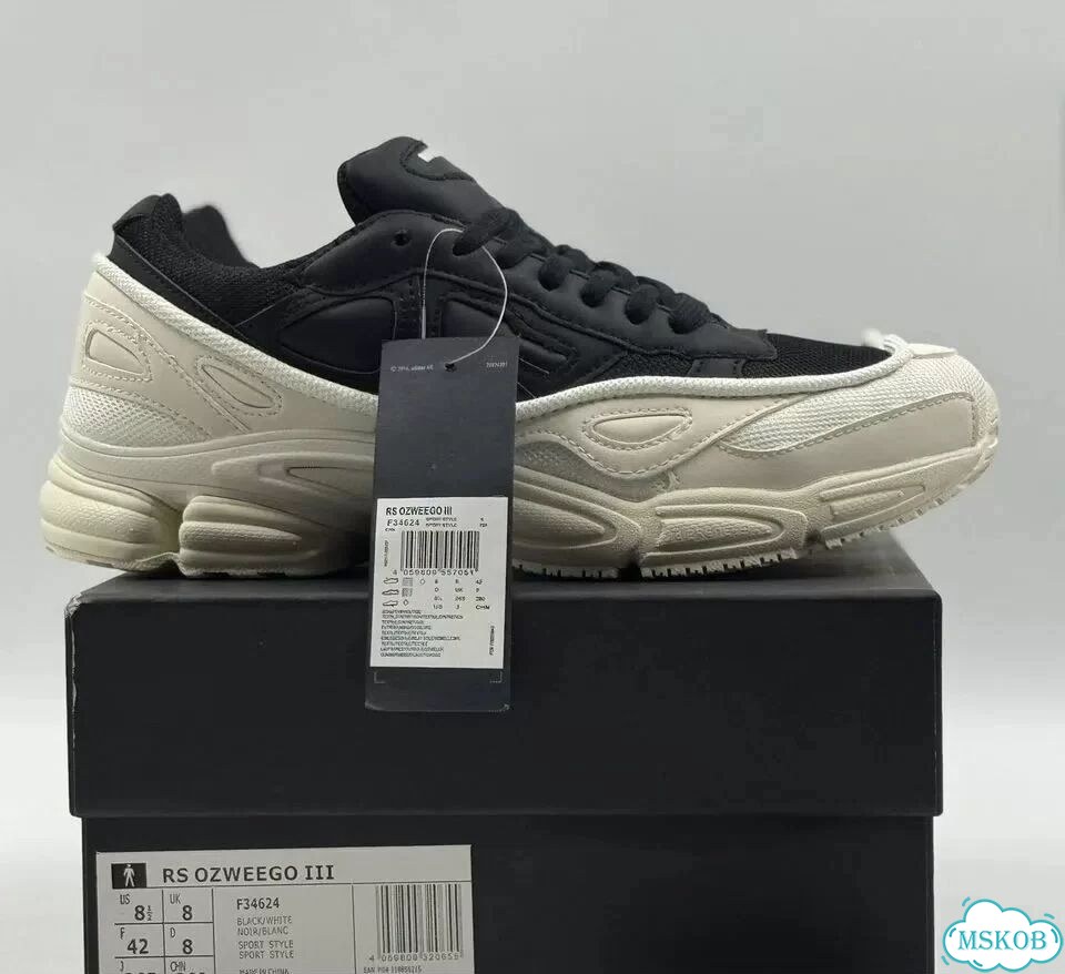 Adidas raf simons ozweego 3 black white фото 4