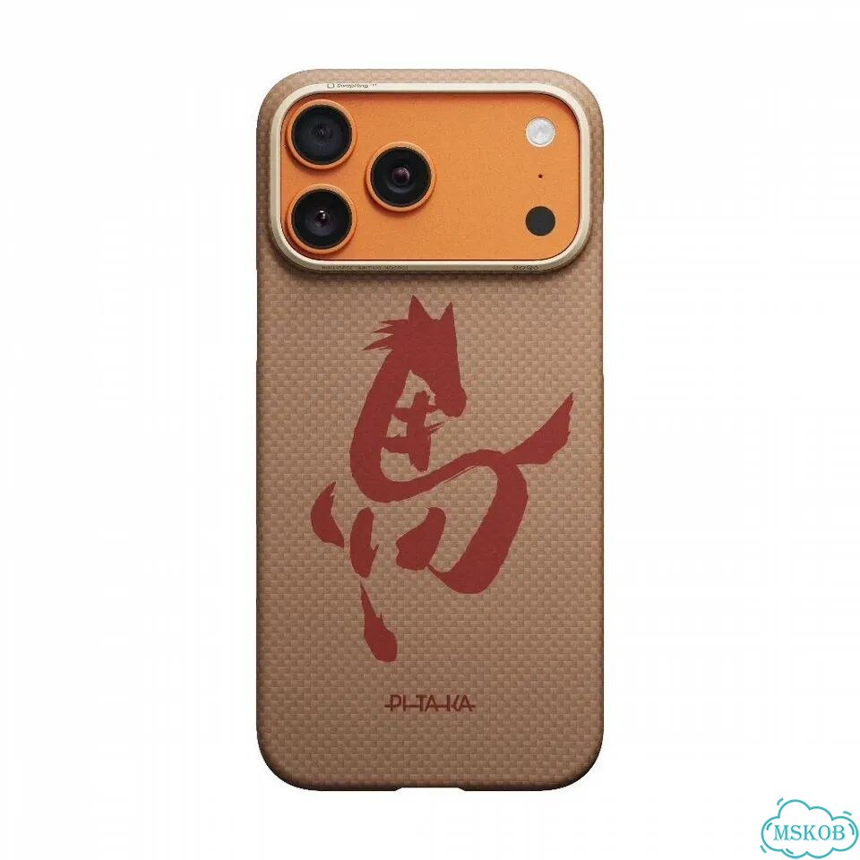 Pitaka iPhone 17 Pro Max Horse Painting Gold Jade фото 2
