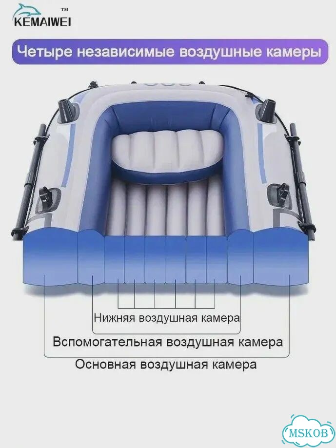 Лодка надувная гребная kemaiwei 230 см фото 4