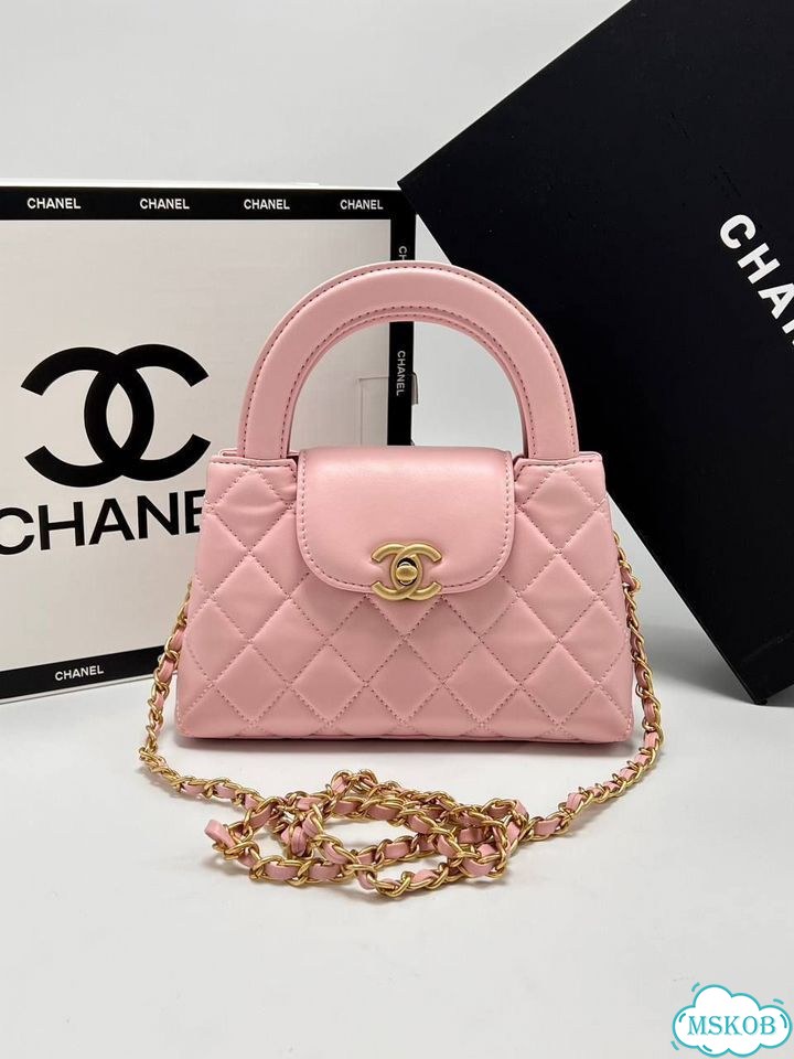 Сумка Chanel с ручкой розовая 20/13 фото 1
