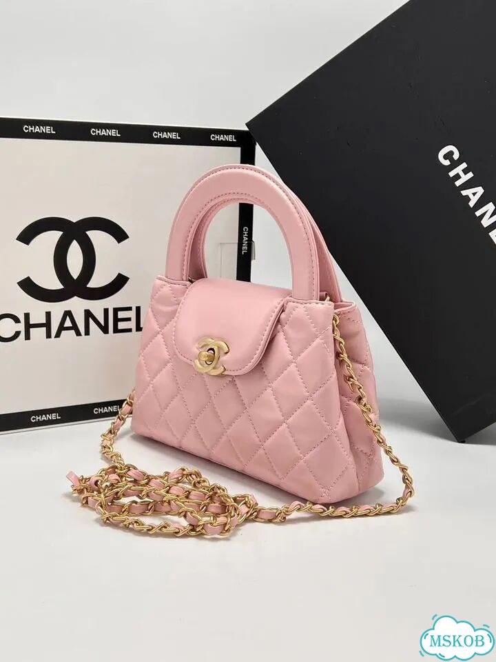 Сумка Chanel с ручкой розовая 20/13 фото 2