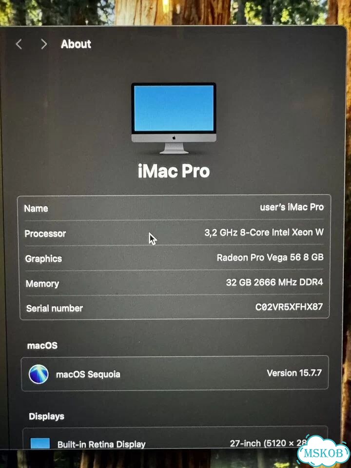 iMac pro 27 2017 3,2 Xeon W 8-core/32Gb/SSD 1Tb фото 5