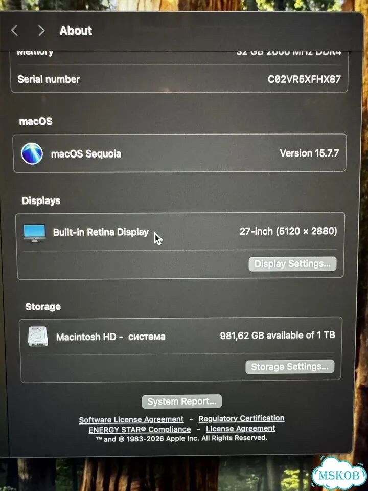 iMac pro 27 2017 3,2 Xeon W 8-core/32Gb/SSD 1Tb фото 6