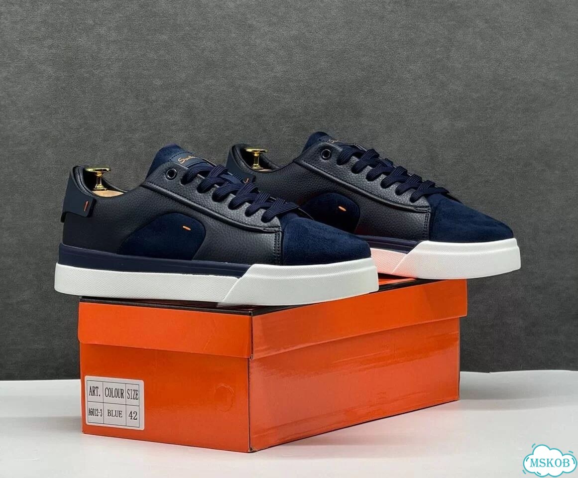 Мужские кеды santoni фото 3