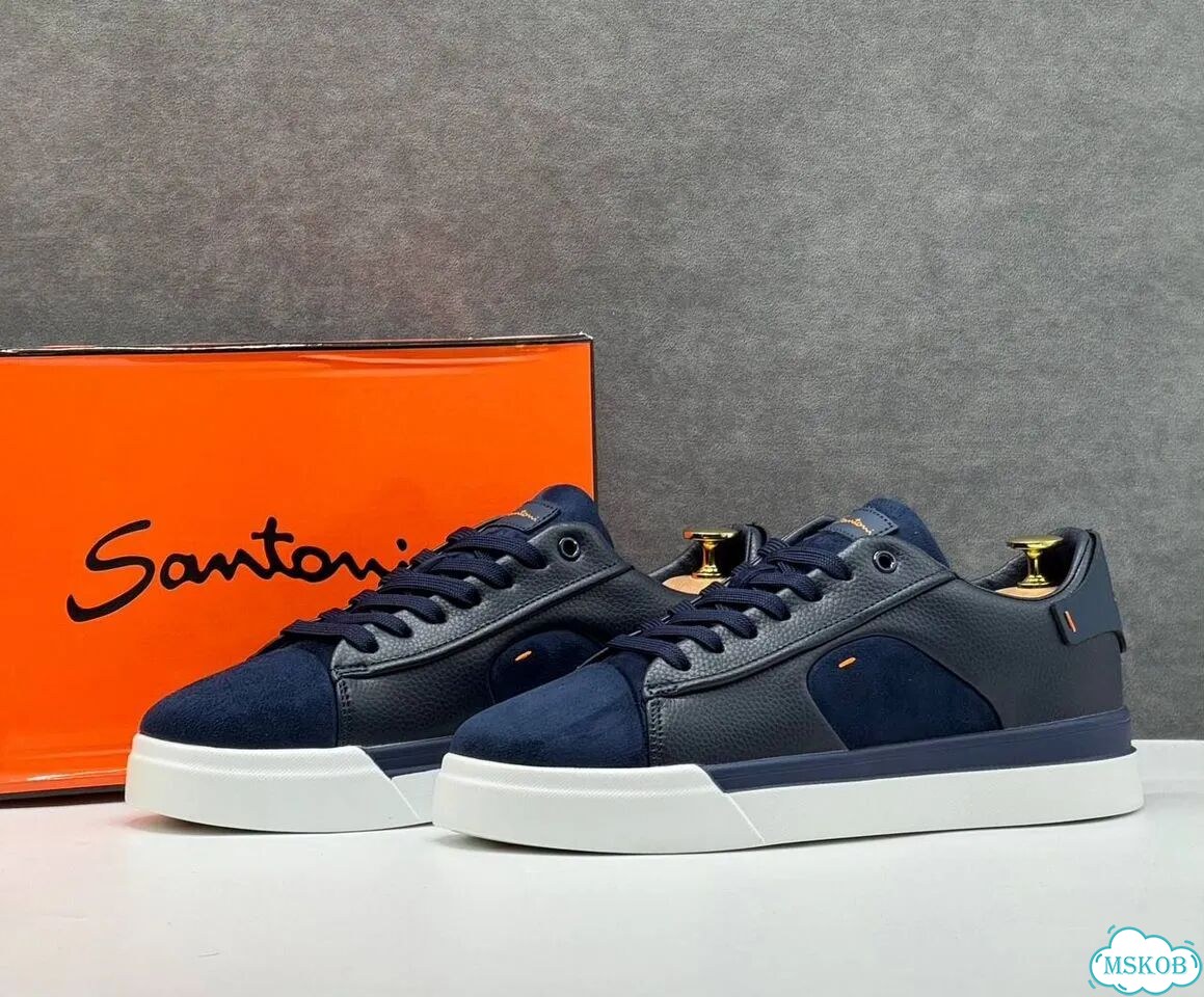 Мужские кеды santoni фото 4