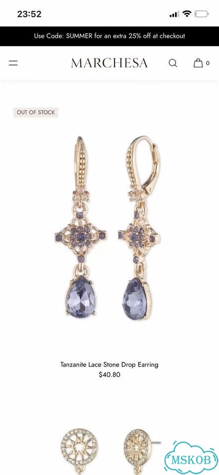 Marchesa серьги элитного бренда фото 6