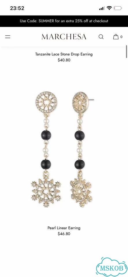 Marchesa серьги элитного бренда фото 7