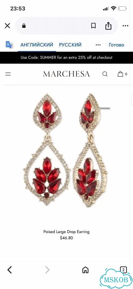 Marchesa серьги элитного бренда фото 8