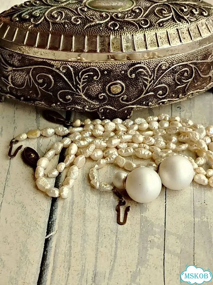 Бусы жемчуг и серьги фото 8