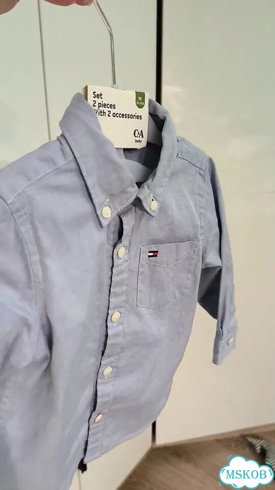 Tommy hilfiger рубашка 80-86 оригинал фото 1