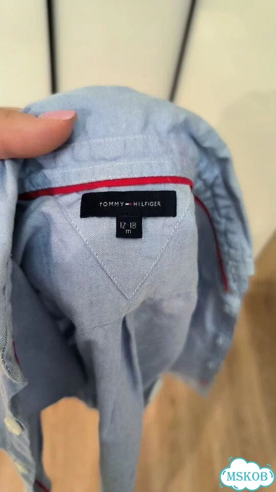 Tommy hilfiger рубашка 80-86 оригинал фото 3