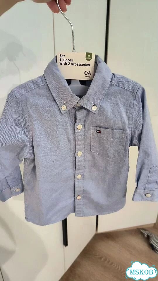 Tommy hilfiger рубашка 80-86 оригинал фото 9