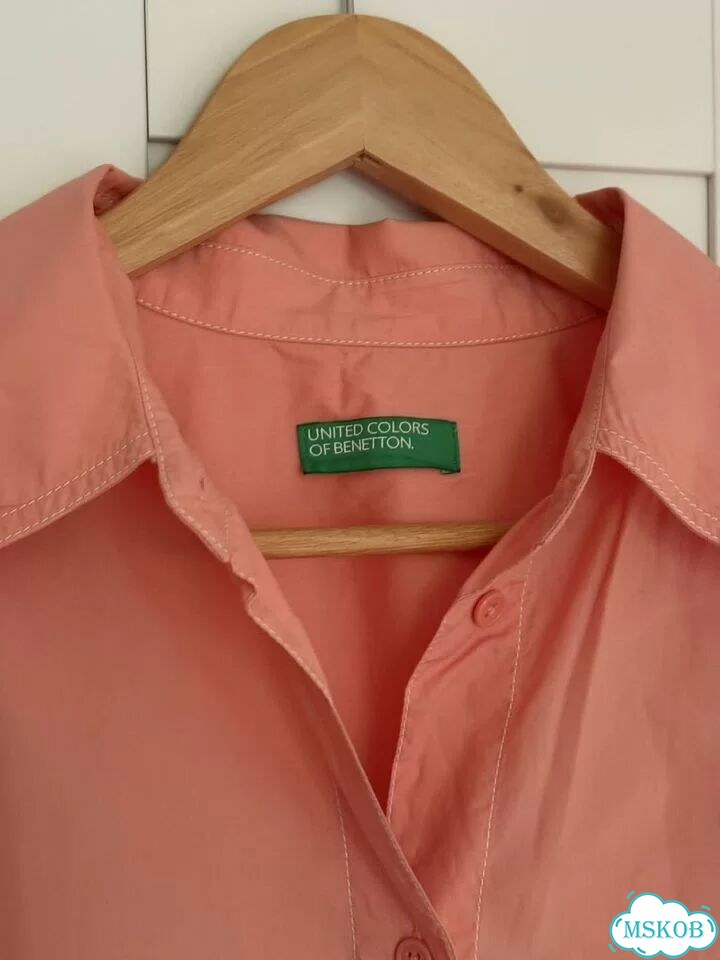 Рубашка женская United Colors of Benetton розовая фото 2