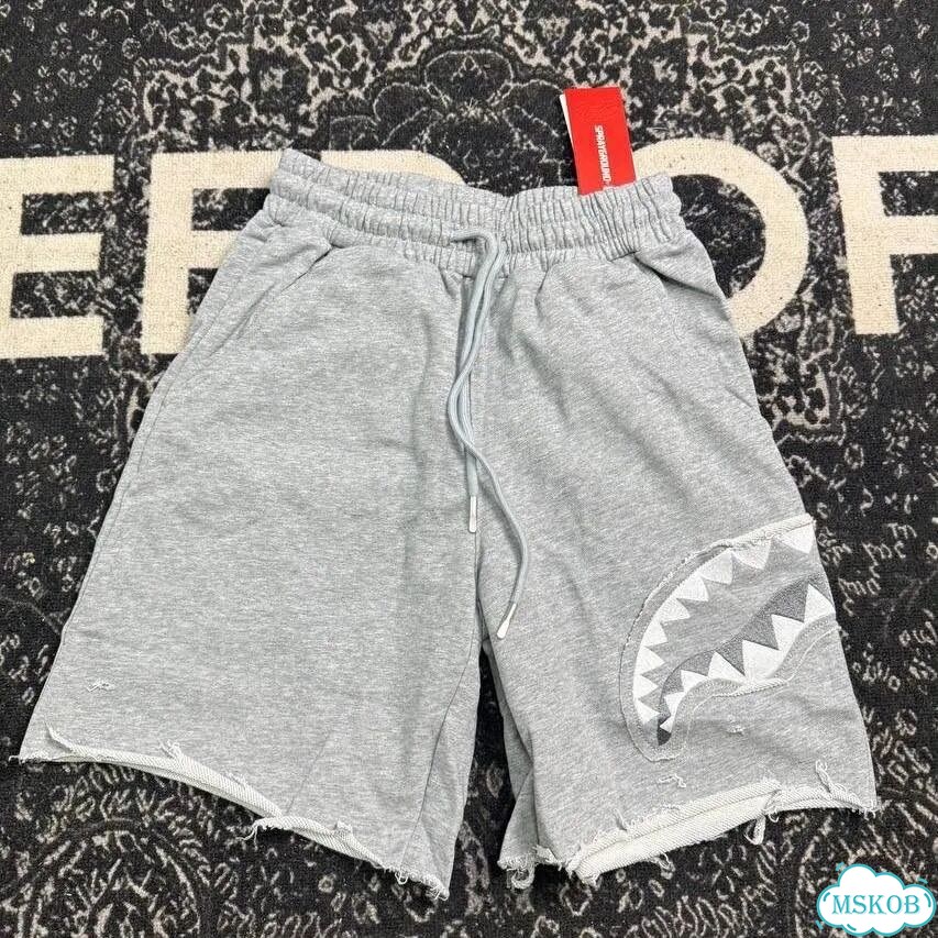 Шорты sprayground серые/черные на руках bape type фото 4