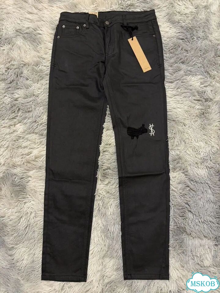 Джинсы ksubi slim fit waxed фото 1