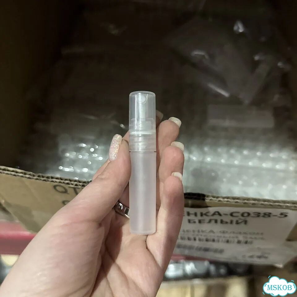 Флакон для духов пластиковый 5мл, белый, матовый фото 9