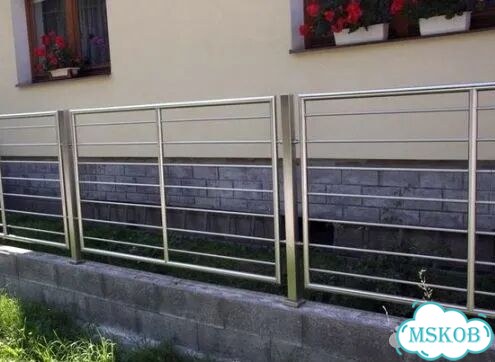 Балконный поручень из зеркальной нержавеющей стали фото 6