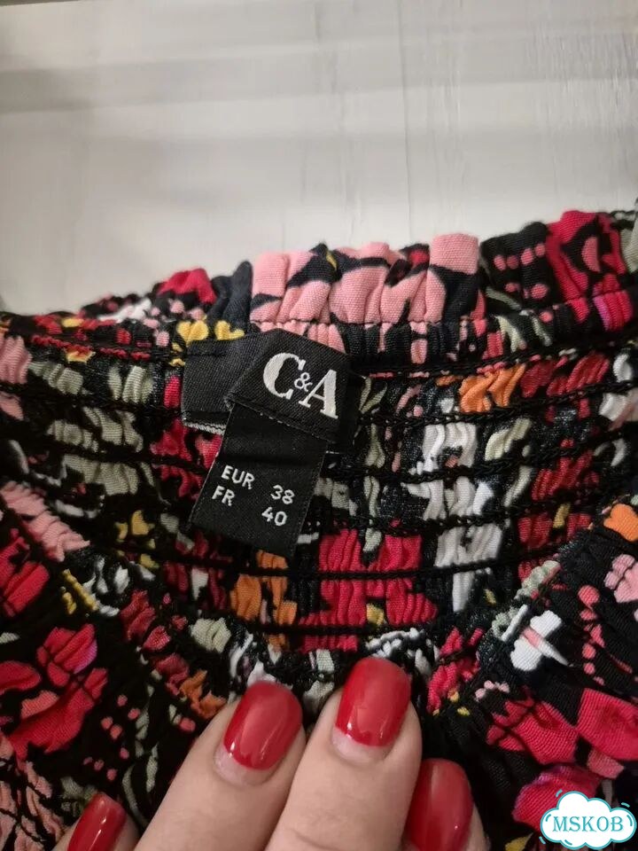 Яркая летняя блузка C&A вискоза фото 8