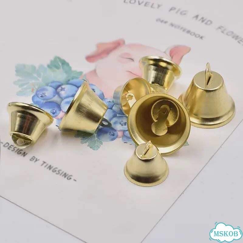 Золотые колокольчики рождественские 20шт, 38mm фото 4