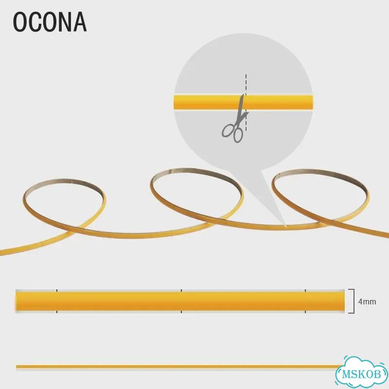 Ocona Светодиодная лента COB 4 мм 480 светодиодов теплый/природный/холодный Red, 0,5 м, 12V 480LED фото 4