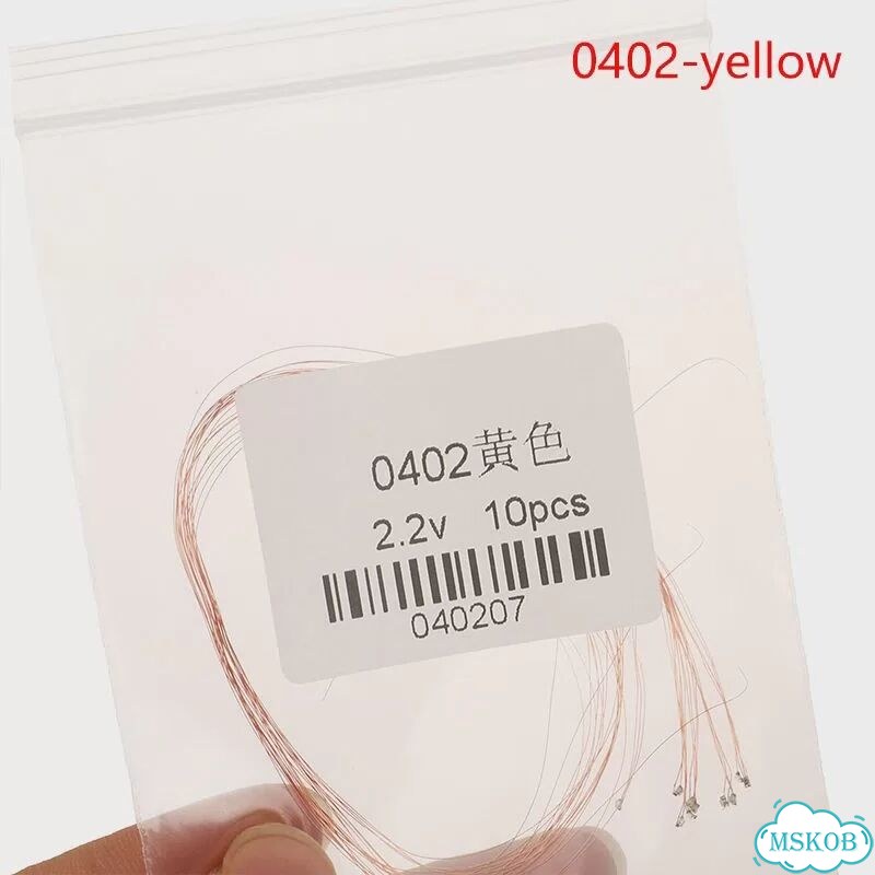 Светодиоды SMD 0402 Желтый 2.2V 10pcs фото 1