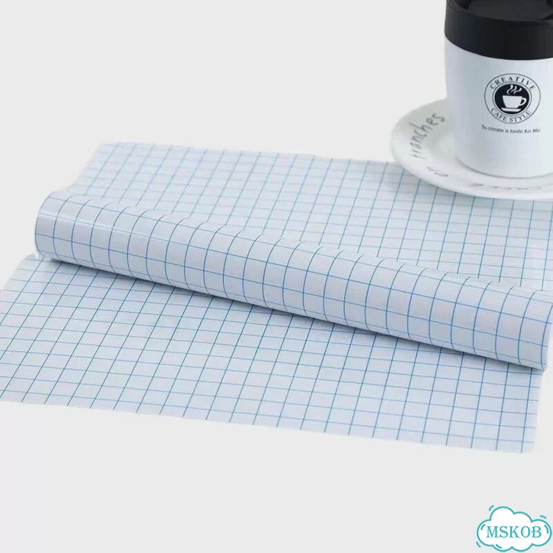 Прозрачная лента для винила QKX 10 м Синий, Blue Grid фото 1