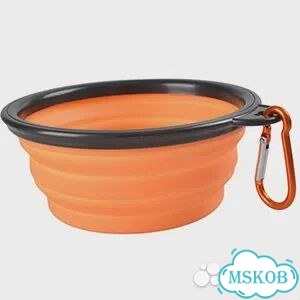 Складная миска для собак, оранжевый, 1000 мл фото 1