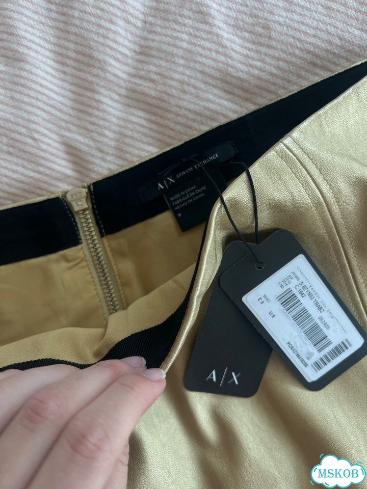 Юбка золотая Armani Exchange новая фото 3