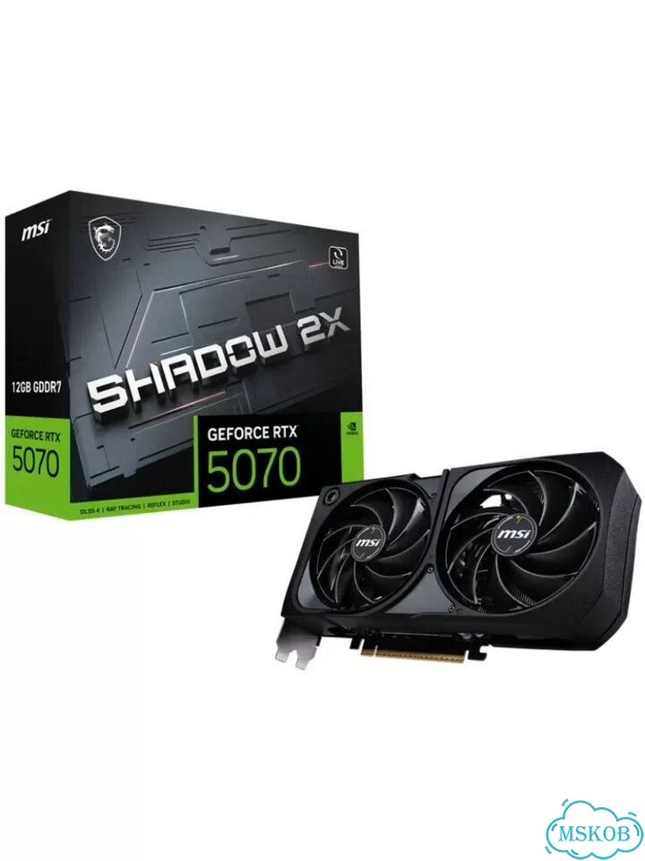 Видеокарта MSI GeForce RTX 5070 12G shadow 2X фото 1