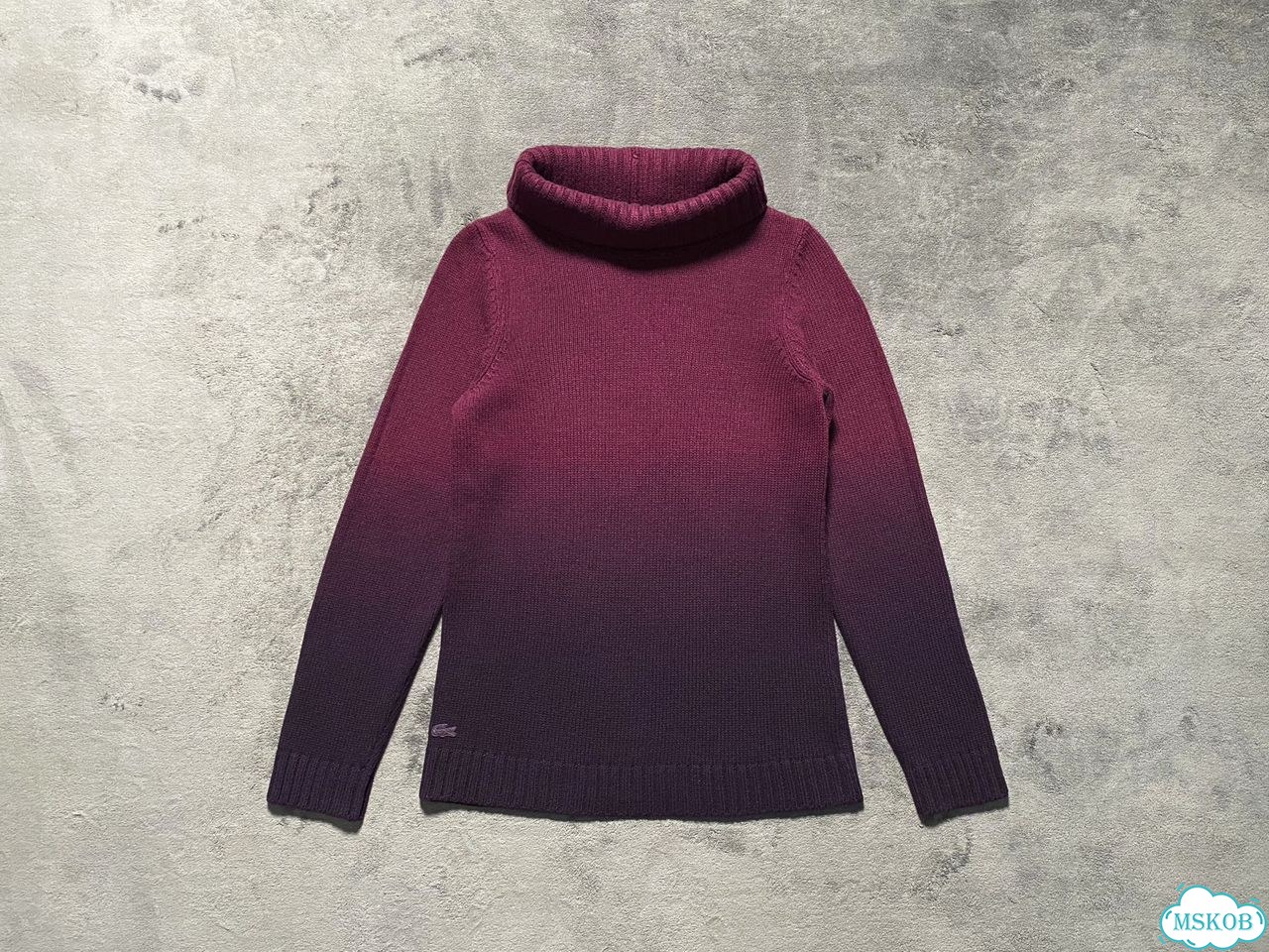 Градиентная шерстяная водолазка Lacoste оригинал фото 1