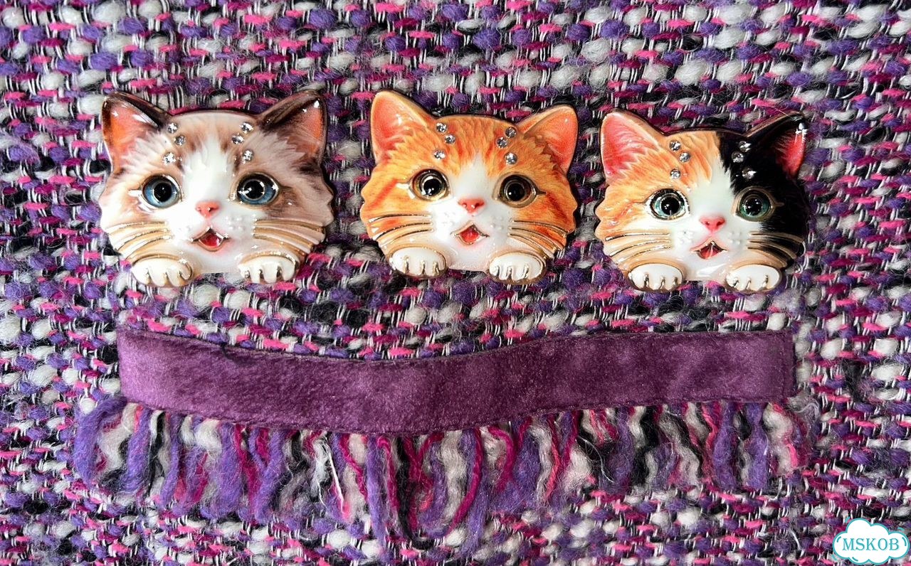 Брошь котёнок фото 3