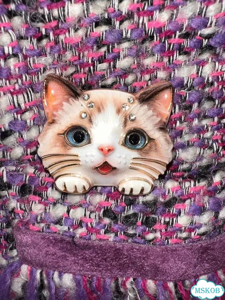 Брошь котёнок фото 8