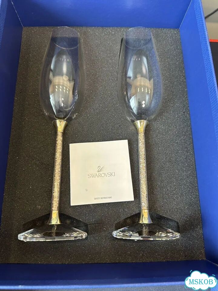 Бокалы Swarovski crystalline toasting flutes фото 2