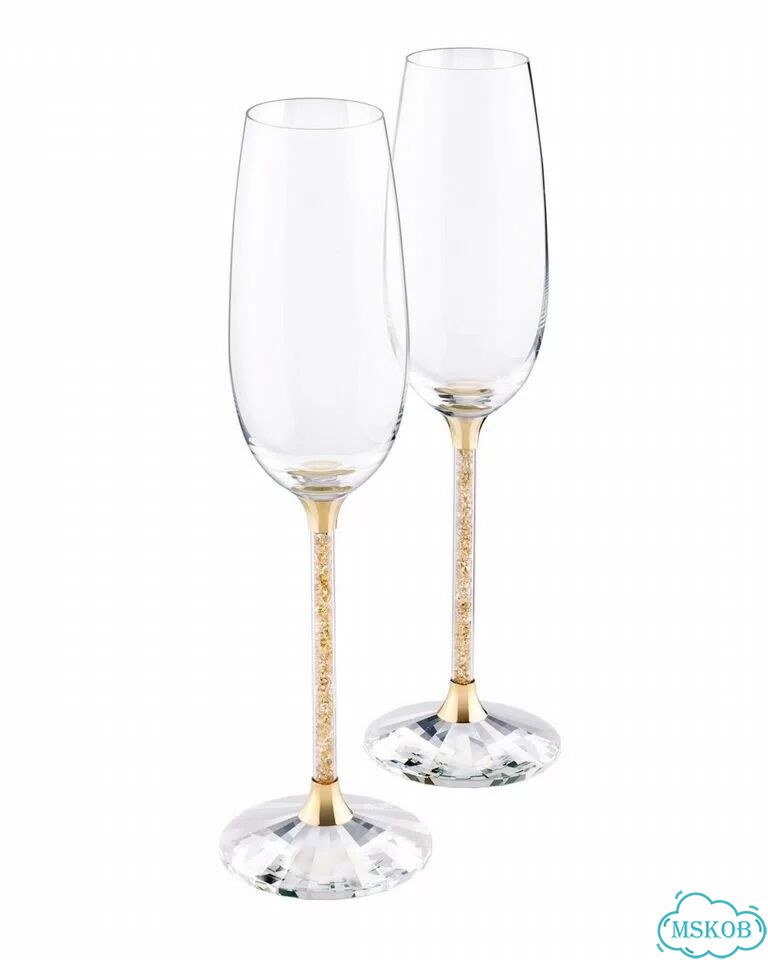 Бокалы Swarovski crystalline toasting flutes фото 5