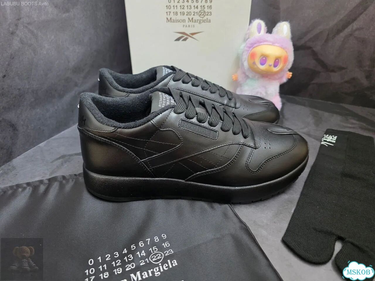 Кроссовки Maison Margiela x Reebok tabi black фото 2