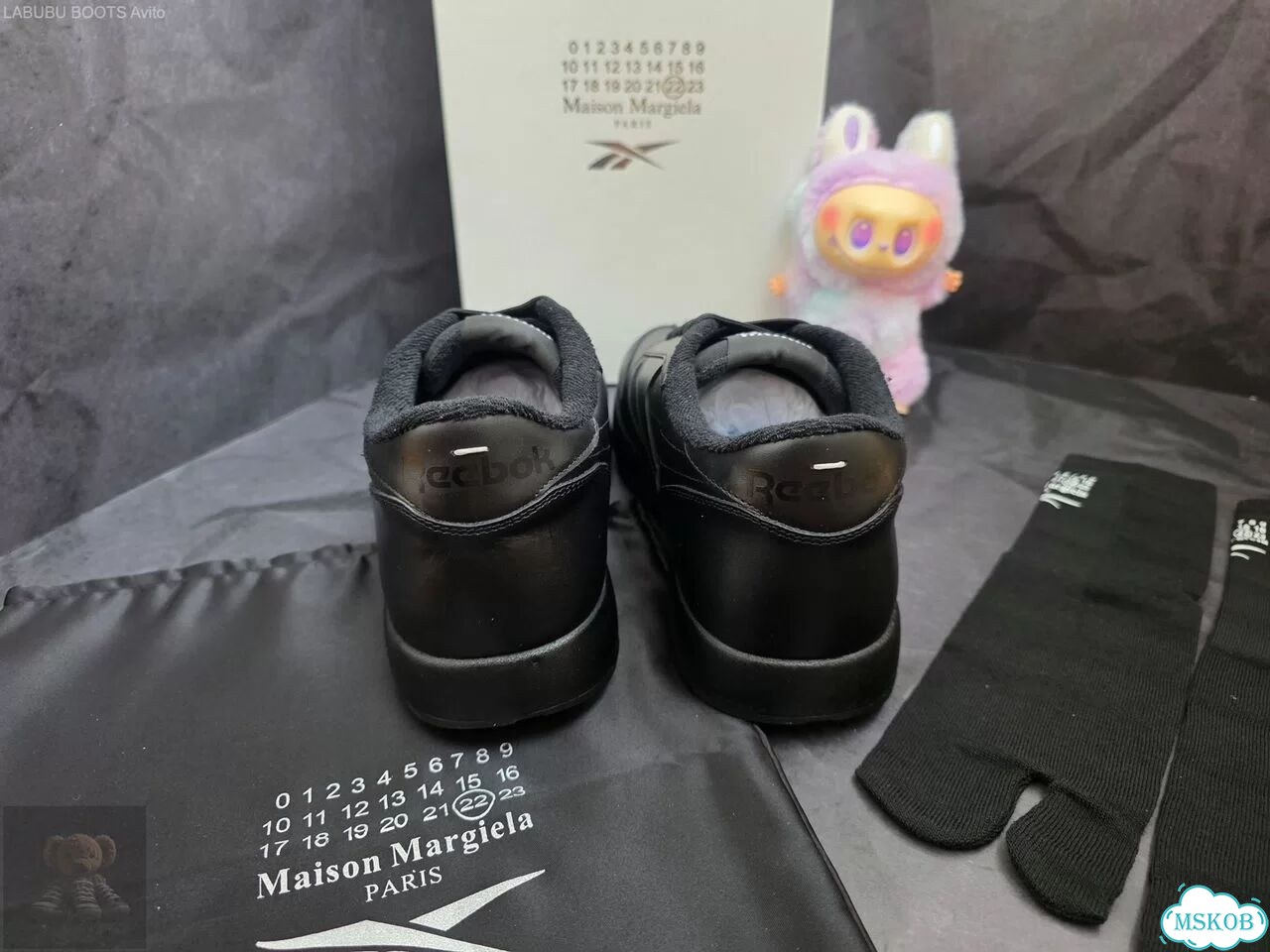 Кроссовки Maison Margiela x Reebok tabi black фото 3