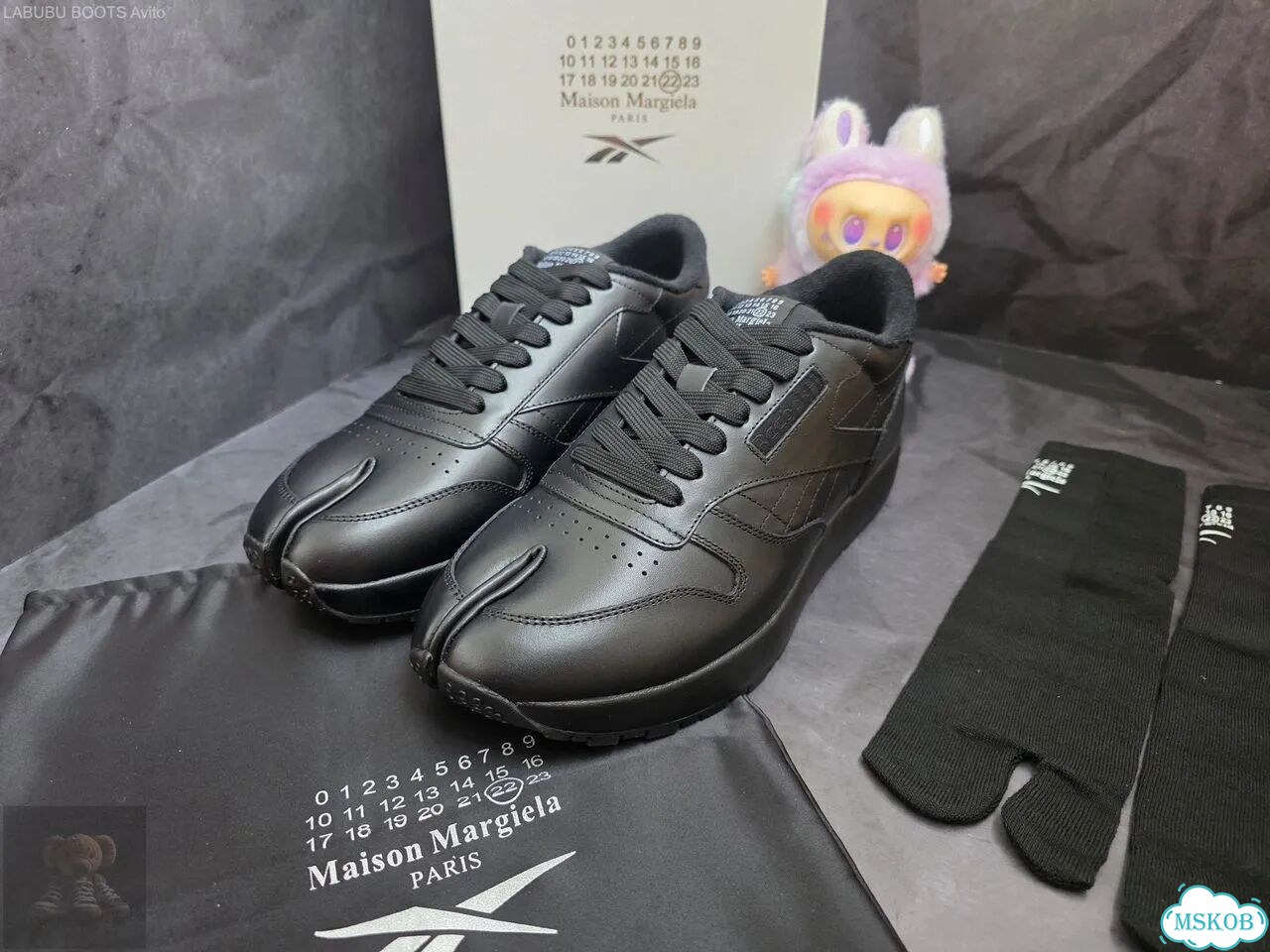 Кроссовки Maison Margiela x Reebok tabi black фото 4