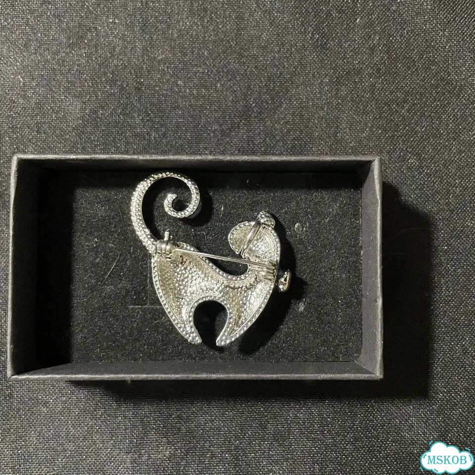 Брошь кошка эмаль в коробке фото 2