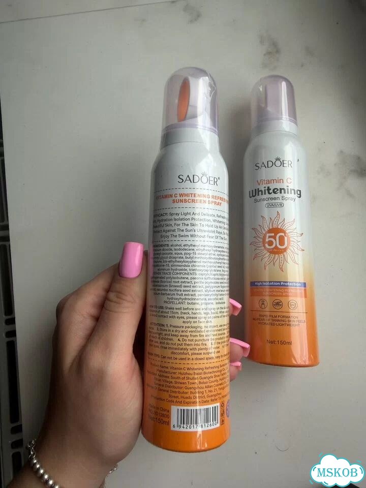 Солнцезащитный спрей spf 50 + Sadoer 150 мл фото 3