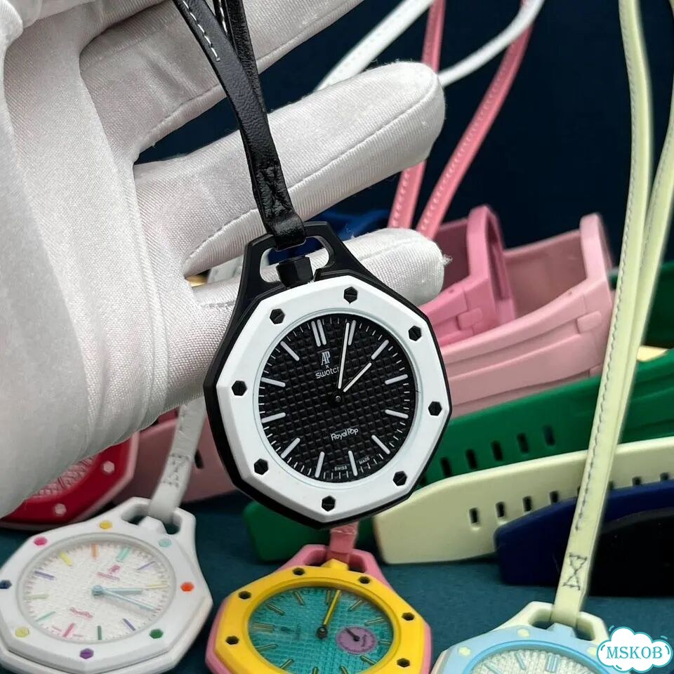Часы механические Audemars Piguet Swatch Black фото 5