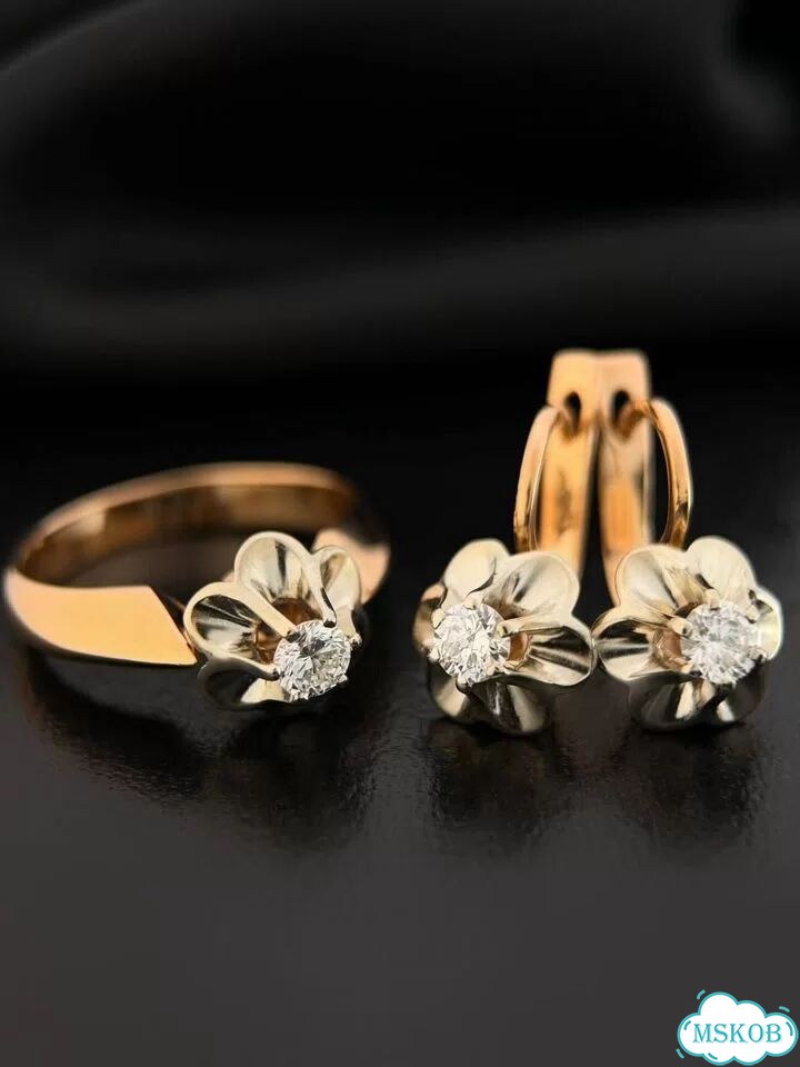 Золотое кольцо с бриллиантом 0.21 ct 585 / 6.03 гр фото 4