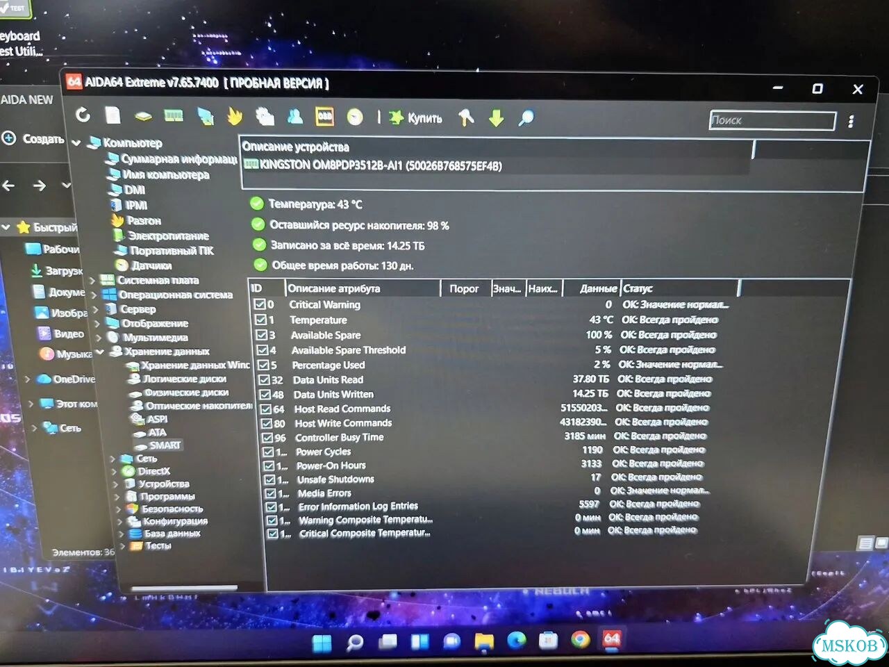 Игровой MSI (144Hz/RTX 3050/i5-11400H/16GB/512GB) фото 8